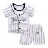 2pcs Boys Girls Cotton Pajamas Suit Summer Cute Printing Short Sleeves Shirt Shorts Two piece Set hands 100cm