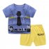 2pcs Boys Girls Cotton Pajamas Suit Summer Cute Printing Short Sleeves Shirt Shorts Two piece Set hands 120cm