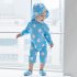 2pcs Boys Girls One piece Swimwear Cartoon Quick drying Sunscreen Surfing Swimsuit For 1 7 Years Old Kids Blue 1 2Y 2
