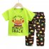 2pcs Boys Pajamas Set Short Sleeve Trousers Suit Air Conditioning Clothes For 1 6 Years Old Kids D07 4 5Y 110cm