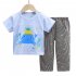 2pcs Boys Pajamas Set Short Sleeve Trousers Suit Air Conditioning Clothes For 1 6 Years Old Kids D05 4 5Y 110cm