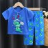 2pcs Boys Pajamas Set Short Sleeve Trousers Suit Air Conditioning Clothes For 1 6 Years Old Kids D04 1 2Y 80cm