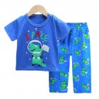 2pcs Boys Pajamas Set Short Sleeve Trousers Suit Air Conditioning Clothes For 1-6 Years Old Kids D01 2-3Y 90cm