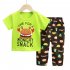 2pcs Boys Pajamas Set Short Sleeve Trousers Suit Air Conditioning Clothes For 1 6 Years Old Kids D09 3 4Y 100cm