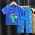 2pcs Boys Pajamas Set Short Sleeve Trousers Suit Air Conditioning Clothes For 1 6 Years Old Kids D09 3 4Y 100cm