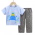 2pcs Boys Pajamas Set Short Sleeve Trousers Suit Air Conditioning Clothes For 1 6 Years Old Kids D09 3 4Y 100cm