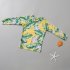 2pcs Boys Split Swimsuit Summer Printing Sunscreen Quick drying Long Sleeves Swimwear Long Swimming Pants yellow 3 4years M