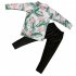 2pcs Boys Split Swimsuit Summer Printing Sunscreen Quick drying Long Sleeves Swimwear Long Swimming Pants yellow 3 4years M