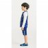 2pcs Boys Split Swimwear Sunscreen Long Sleeves Swimsuit Boxers Set For 2 10 Years Old Kids 329 blue and white 9 10Y 14