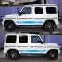 2pcs Car Rally Stripe Lower Door Panel for G Class G550 G63 Vinyl Sticker blue