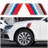 2pcs Car Sticker Decorative Label For Bmw Benz Audi Vw Honda Mazda Black red gray For The Three color Sports Strip Gray   Red   Black