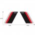 2pcs Car Sticker Decorative Label For Bmw Benz Audi Vw Honda Mazda Black red gray For The Three color Sports Strip Grey   black   red