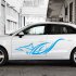 2pcs Car Stickers Dolphins Totem Auto Body Vinyl Long Decals Waterproof Striped Stickers Auto DIY Style Car Stickers blue