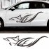 2pcs Car Stickers Dolphins Totem Auto Body Vinyl Long Decals Waterproof Striped Stickers Auto DIY Style Car Stickers yellow