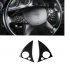 2pcs Carbon Fiber Steering Wheel Button Cover For C Class W204 2007 2010 Carbon fiber black