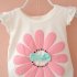 2pcs Cartoon Printing Tank Top Set For Girls Summer Cotton Vest Shorts Two piece Set Lollipop rose red 2 3Y 100cm