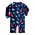 2pcs Children One piece Swimsuit For Boys Girls Cartoon Dinosaur Flower Sunscreen Swimwear With Swimming Cap Dark Blue Dinosaur 3 4Y 4