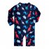 2pcs Children One piece Swimsuit For Boys Girls Cartoon Dinosaur Flower Sunscreen Swimwear With Swimming Cap Dark Blue Dinosaur 4 5Y 6
