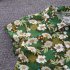 2pcs Children Shirt Shorts Suit Short Sleeves Lapel Trendy Leaf Printing Tops Shorts For 1 6 Years Old Kids dark green 3 4Y 110cm