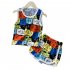 2pcs Children Sleeveless Tank Tops Suit Summer Vest Shorts Breathable Quick drying Sports Set camera 9 10Y 130cm