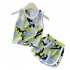 2pcs Children Sleeveless Tank Tops Suit Summer Vest Shorts Breathable Quick drying Sports Set sea fish 1 2Y 80cm