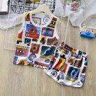 2pcs Children Sleeveless Tank Tops Suit Summer Vest Shorts Breathable Quick-drying Sports Set camera 2-3Y 90cm