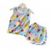 2pcs Children Sleeveless Tank Tops Suit Summer Vest Shorts Breathable Quick drying Sports Set sea fish 5 6Y 110cm