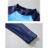 2pcs Children Split Swimsuit Suit Boys Long Sleeves Cartoon Printing Sunscreen Swimwear Swimming Pants Set blue 7 8years 2XL