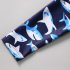 2pcs Children Split Swimsuit Suit Boys Long Sleeves Cartoon Printing Sunscreen Swimwear Swimming Pants Set blue 7 8years 2XL