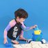 2pcs Children Split Swimwear Long Sleeves Sunscreen Breathable Quick drying Beach Swimsuit For Girls Boys Colorful 4XL