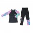 2pcs Children Split Swimwear Long Sleeves Sunscreen Breathable Quick drying Beach Swimsuit For Girls Boys Colorful 4XL