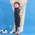 2pcs Children Split Swimwear Long Sleeves Sunscreen Breathable Quick drying Beach Swimsuit For Girls Boys Colorful 4XL