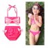 2pcs Cute Bowknot Swimsuit Set Breathable Quick drying Swimwear For 1 6 Years Old Girls S17009 3 4Y 4T