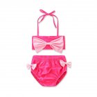 2pcs Cute Bowknot Swimsuit Set Breathable Quick-drying Swimwear For 1-6 Years Old Girls S17009 3-4Y 4T