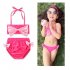 2pcs Cute Bowknot Swimsuit Set Breathable Quick drying Swimwear For 1 6 Years Old Girls S17009 5 6Y 6T