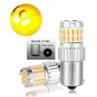 2pcs Fast Heat Disspation Aluminum LED Bulb for Drviaion 1156/1157Canbus Light Yellow light_1156 ba15s p21w