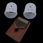 2pcs Finger Cover Relief Play Pain Gloves Silicone Hands Coat for Kalimba Thumb Piano Musical Instrument  Transparent color
