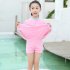 2pcs Girls One piece Skirt Swimsuit With Swimming Cap Sunscreen Quick drying Swimwear For Kids Aged 5 14 dark blue 8 9Y 140