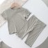 2pcs Girls Pajamas Suit Polka Dot Print Round Neck Short Sleeve Top Pants Summer Thin Clothes Matcha green 110cm