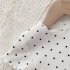 2pcs Girls Pajamas Suit Polka Dot Print Round Neck Short Sleeve Top Pants Summer Thin Clothes Matcha green 120cm