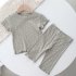 2pcs Girls Pajamas Suit Polka Dot Print Round Neck Short Sleeve Top Pants Summer Thin Clothes Matcha green 120cm