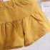2pcs Girls Summer Suit Short Sleeves Single Breasted T shirt Shorts Two piece Set For 1 4 Years Old Kids yellow 18 24M 90cm