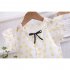 2pcs Girls Summer Suit Short Sleeves Single Breasted T shirt Shorts Two piece Set For 1 4 Years Old Kids yellow 2 3Y 100cm