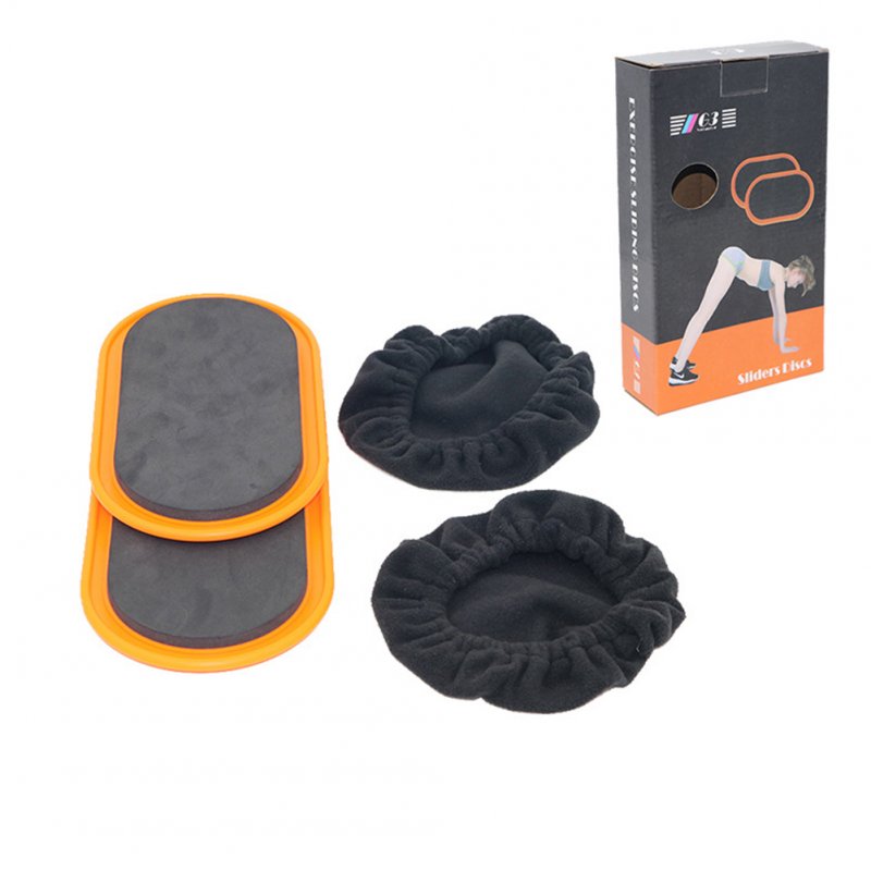 2pcs Gliding Discs Core Sliders Whole-body Coordination Abdominal Exercise Equipment Orange_Oval