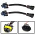2pcs H11 Ceramic Extension Wiring Harness Sockets Double headed Wires Adapter for Headlights etc