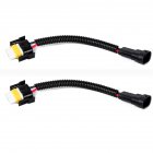 2pcs H11 Ceramic Extension Wiring Harness Sockets Wires Adapter Connector for Headlights