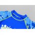 2pcs Kids Boys Split Swimsuit Short Sleeve Crew Neck Shirt With Swimming Trunks Sunscreen Bathing Suits shark shaped 7 8Y 7 8 Size