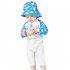 2pcs Kids One piece Sunscreen Swimwear With Swimming Cap Cute Cartoon Quick drying Swimsuit For Boys Girls Sapphire Blue Dinosaur 1 2Y 2