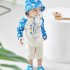 2pcs Kids One piece Sunscreen Swimwear With Swimming Cap Cute Cartoon Quick drying Swimsuit For Boys Girls Pink Rabbit 1 2Y 2