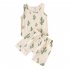 2pcs Kids Summer Casual Cotton Suit Fashion Printing Sleeveless Tank Tops Shorts Two piece Set For Boys Girls DH1145B 4Y L